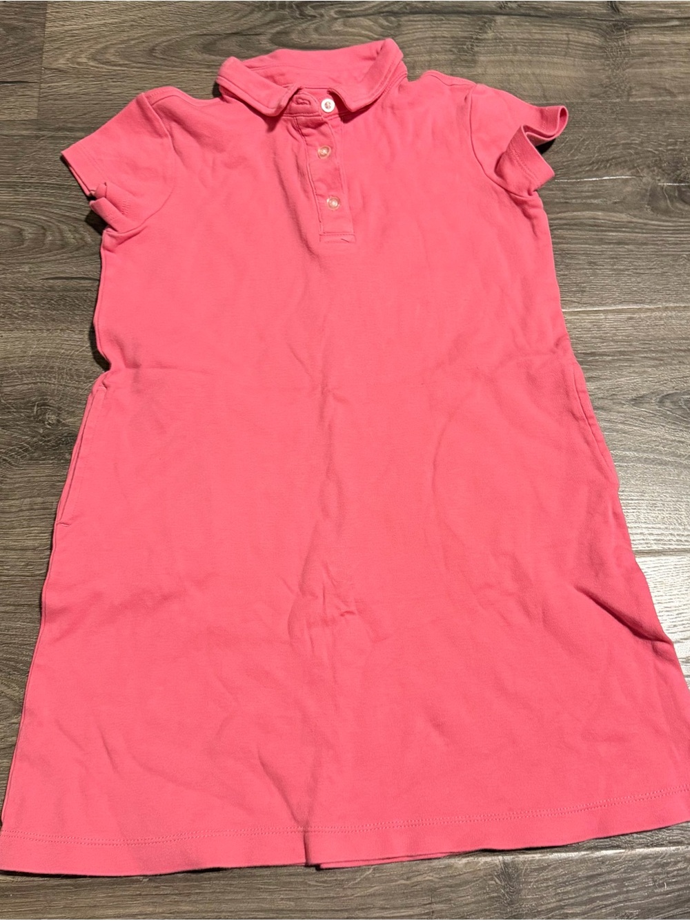 Primary Coral Pink Polo Dress for Girls 6/7